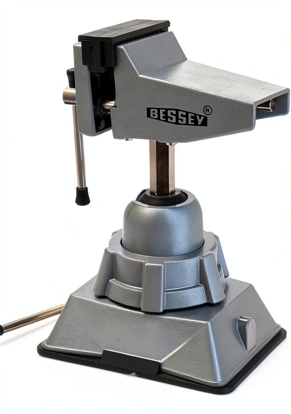BESSEY Vacuum Base Vise Silver Aluminum Bench Vise BV-VB Compact-0
