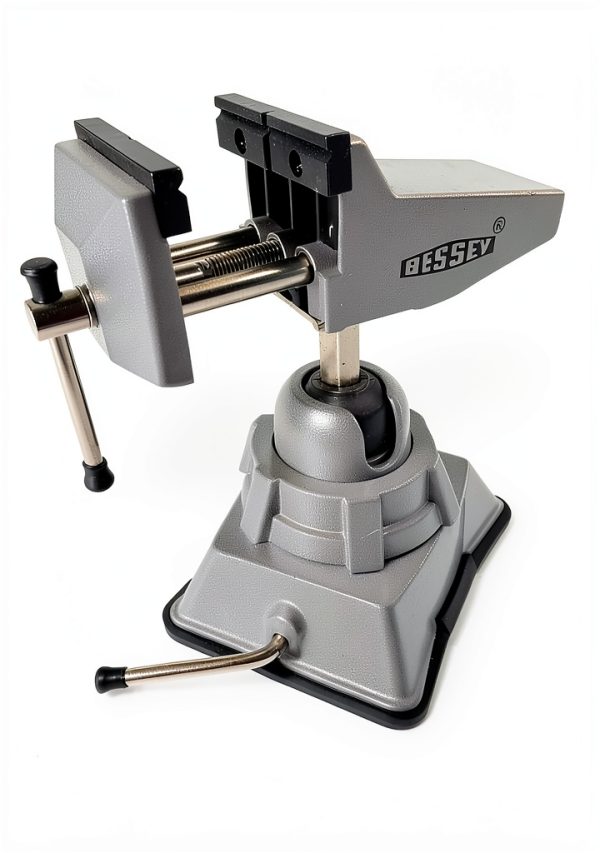 BESSEY Vacuum Base Vise Silver Aluminum Bench Vise BV-VB Compact-11