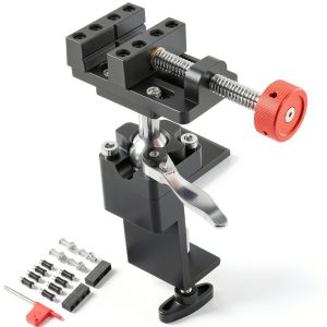360 Rotating Mini Bench Vise ArtyMaster WT104C Black/Red 2.48 inch-0
