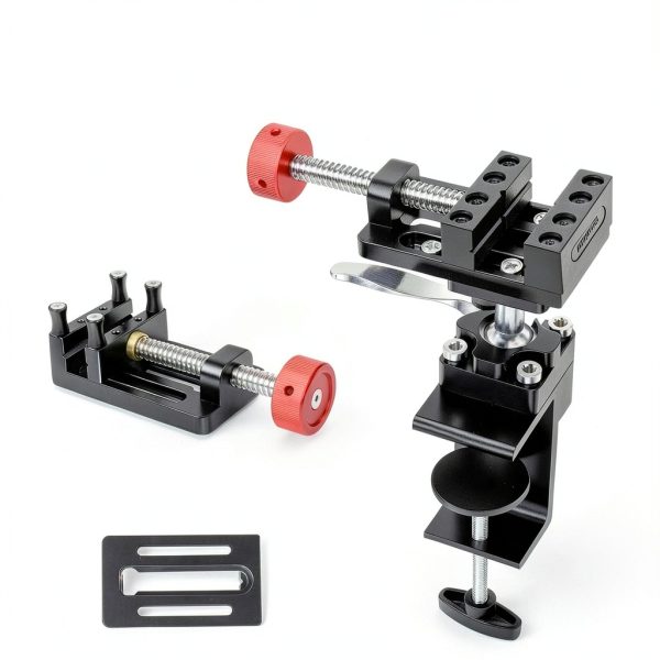360 Rotating Mini Bench Vise ArtyMaster WT104C Black/Red 2.48 inch-4