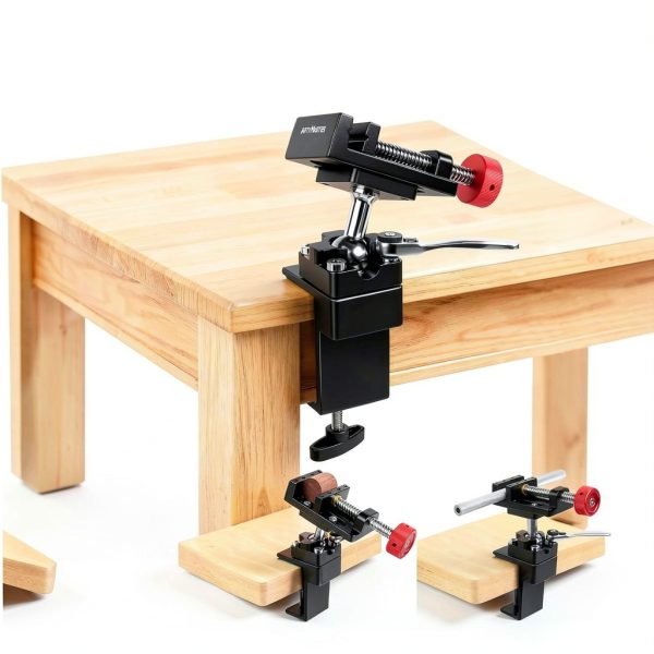 360 Rotating Mini Bench Vise ArtyMaster WT104C Black/Red 2.48 inch-2