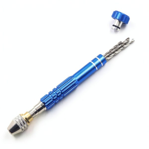 Hand Pin Vise by Mio 110 with 16 Drill Bits Blue Precision Tool-4