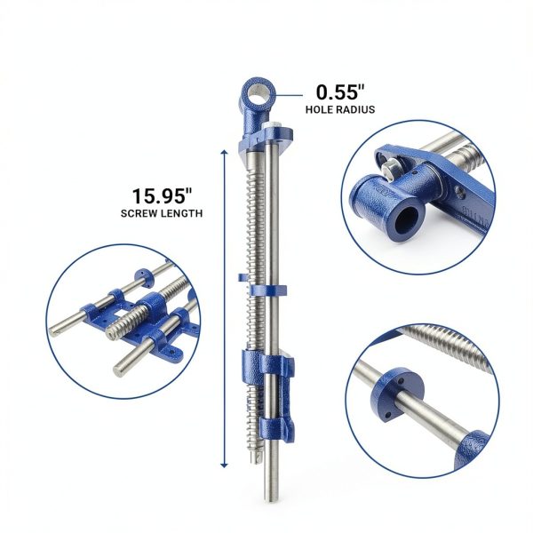 Yost Vises F10WW Woodworker's Vise Front Bench Vise 10 Inch Blue-3