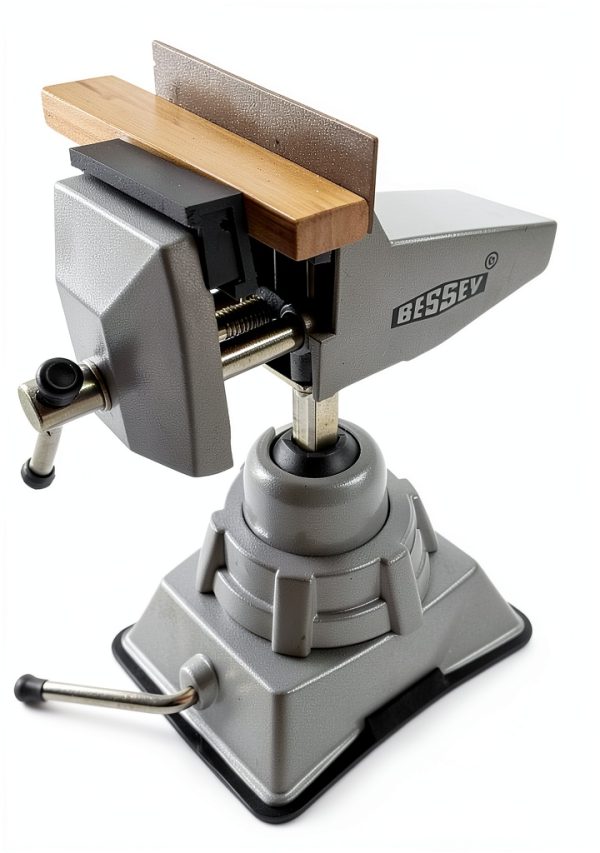 BESSEY Vacuum Base Vise Silver Aluminum Bench Vise BV-VB Compact-7