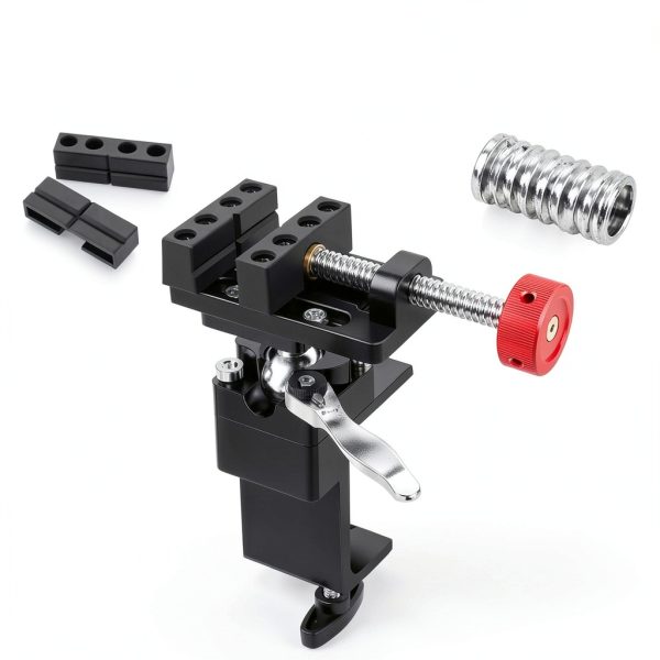 360 Rotating Mini Bench Vise ArtyMaster WT104C Black/Red 2.48 inch-1