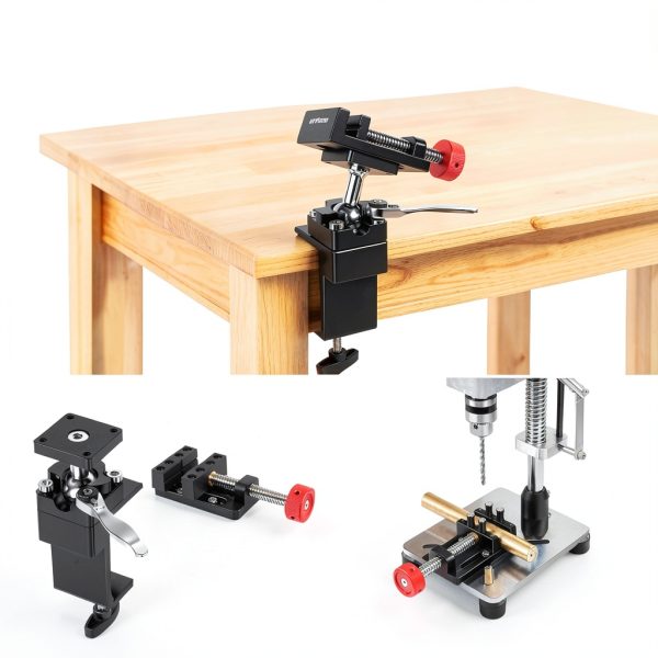 360 Rotating Mini Bench Vise ArtyMaster WT104C Black/Red 2.48 inch-6