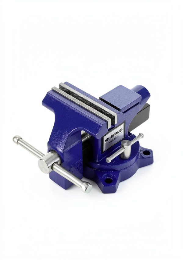 Bench Vise WORKPRO 4-1/2" Swivel Base Iron Vise for Woodworking-4