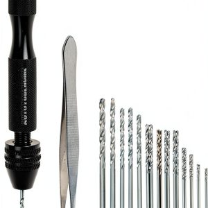 Precision Pin Vise Hand Drill AUTOTOOLHOME Mini with 25 HSS Twist Bits-0