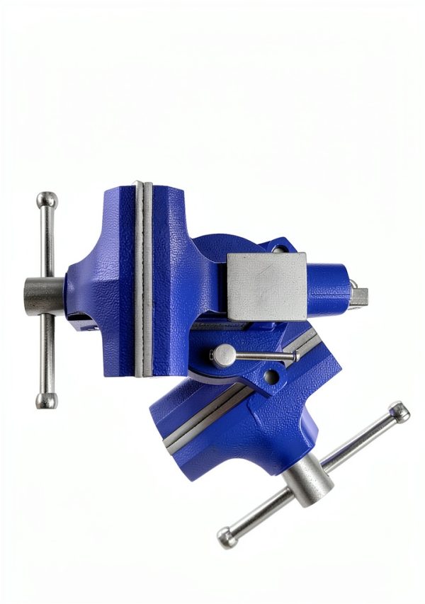 Bench Vise WORKPRO 4-1/2" Swivel Base Iron Vise for Woodworking-5