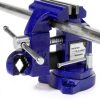 Bench Vise WORKPRO 4-1/2" Swivel Base Iron Vise for Woodworking-6