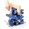 Heavy Duty Bench Vise 4.5 Inch: Table Clamp Woodworking Vice Press Drill Tools Workbench Wood Metal Pipe Work Shop Block Swivel Slide Cross Welding Machine Kit Milling Grip Precision Magnetic Jaw Pad-3