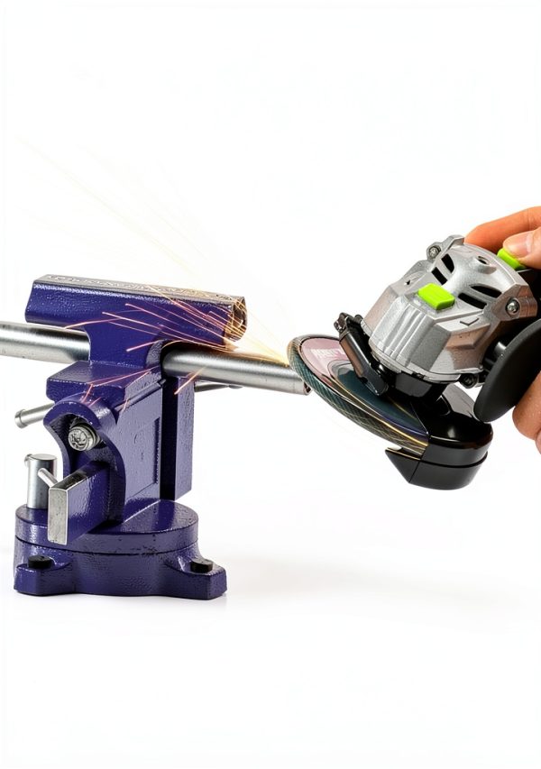 Bench Vise WORKPRO 4-1/2" Swivel Base Iron Vise for Woodworking-8