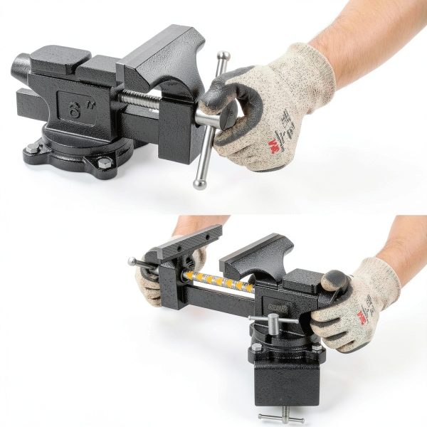 Bench Vise Kitvance 6-Inch Heavy Duty Forged Steel with Pipe Jaw-2