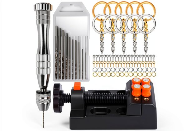 Hand Drill Pin Vise Kit by LEOBRO Adjustable Vise with Supplies-0