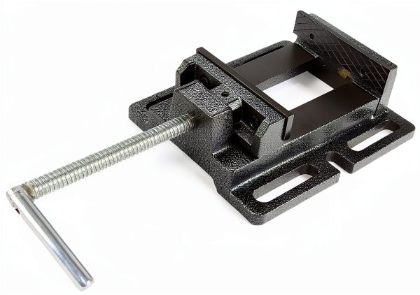 WEN Drill Press Vise 4-Inch Cast Iron Bench Vise with 500 PSI Strength-0