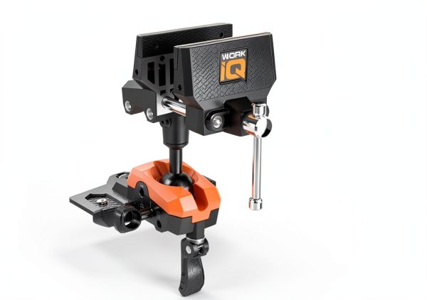 IQ Vise 360° Articulating Bench Vise by Work IQ Tools 130ft‑lbs Torque-0