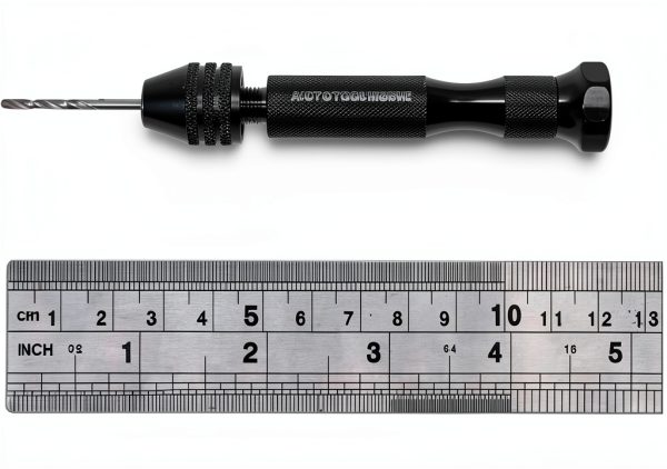 Precision Pin Vise Hand Drill AUTOTOOLHOME Mini with 25 HSS Twist Bits-8