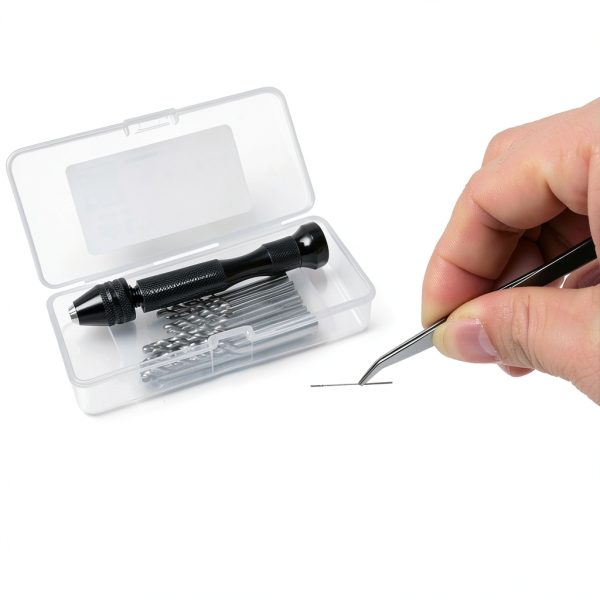 Precision Pin Vise Hand Drill AUTOTOOLHOME Mini with 25 HSS Twist Bits-2
