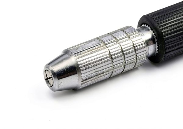 Tamiya Fine Pin Vise D-R 0.1-3.2mm with Nickel‑Plated Brass Grip-1